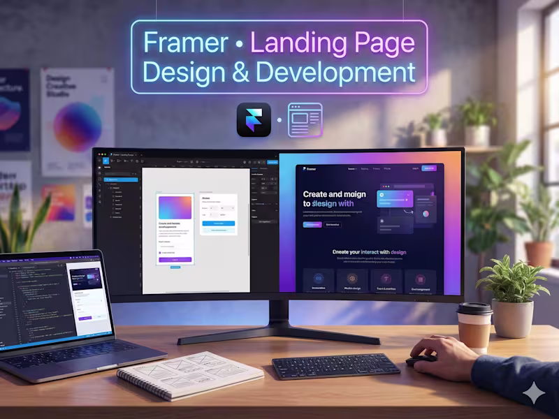 Cover image for Framer • Landing Page Design & Development