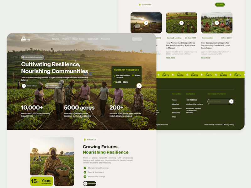Cover image for EarthHarvest Alliance: UI UX Website Design
