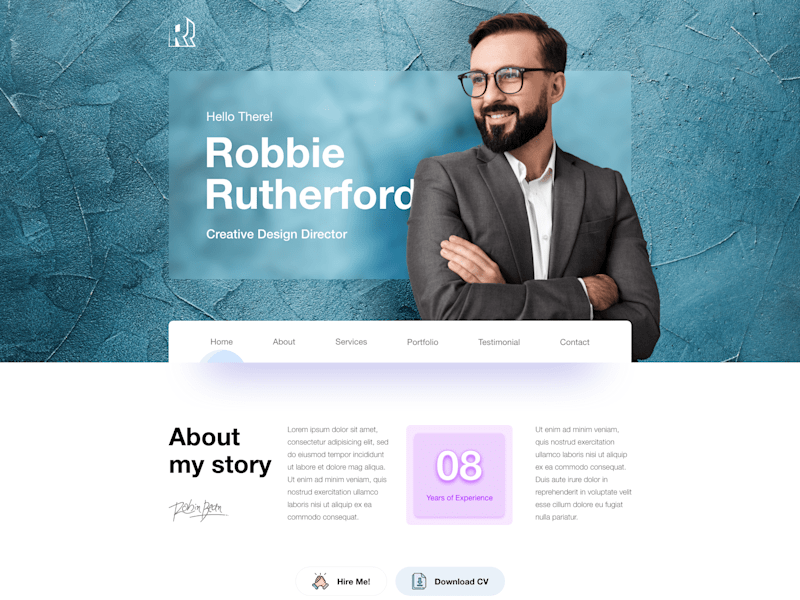Cover image for Robbie Rutherford | WordPress Personal Portfolio Website
