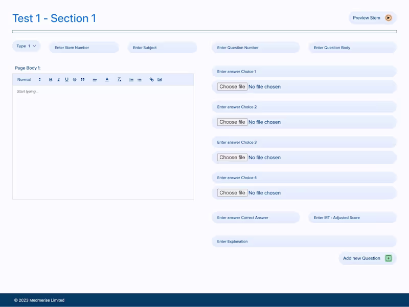 Cover image for Meducate Test Portal