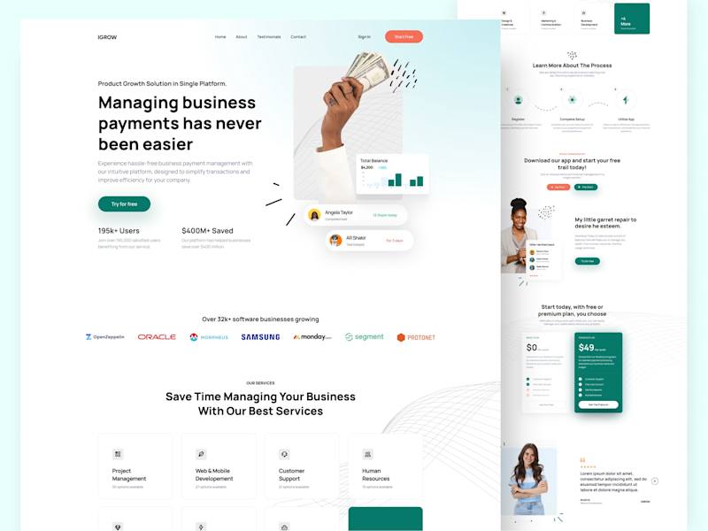 Cover image for IGrow Landing Page