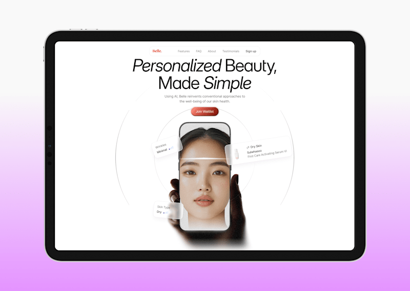 Cover image for Landing Page Design | AI-Powered Skin Analysis