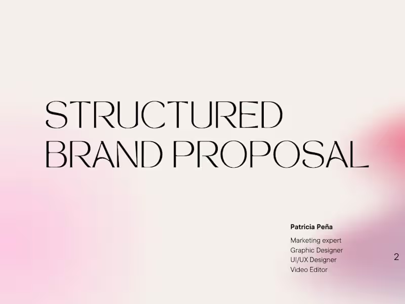 Cover image for ⭐️Framework for Fame | Structured Brand Proposal