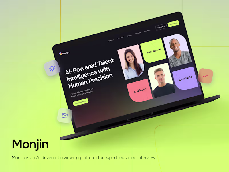 Cover image for Monjin | Brand identity & UI design