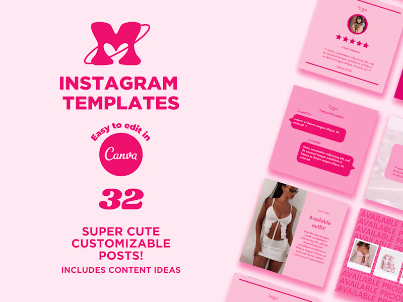 Cover image for Behold the Pink Essence Instagram Template 🛍️💕