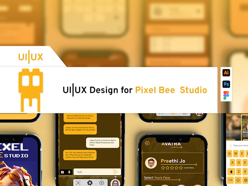 Cover image for PIXEL BEE STUDIO CASE STUDY (UI|UX) on Behance
