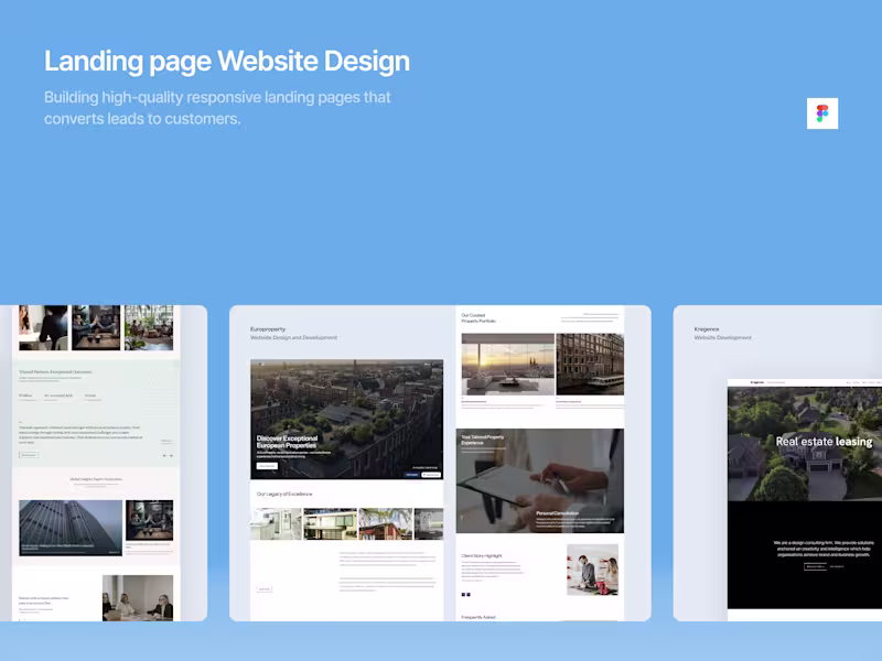 Cover image for Landing page Design