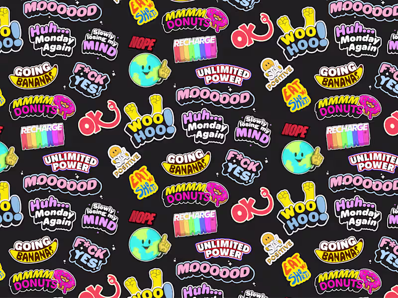 Cover image for Typography Sticker Pack