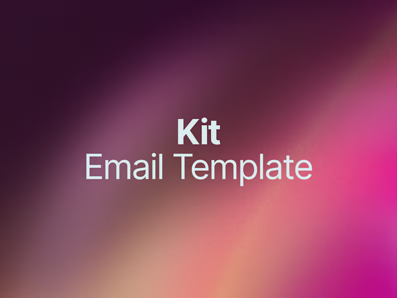 Cover image for Kit Email Template Design