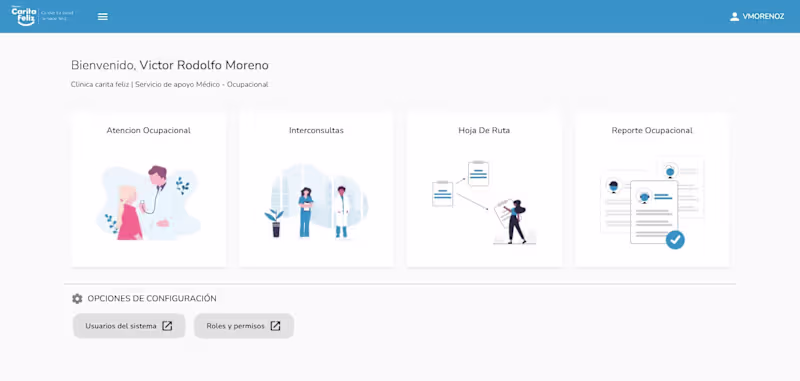 Cover image for Sistema de apoyo médico - ocupacional