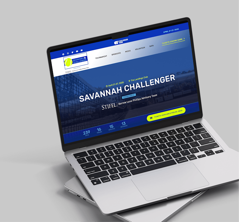Cover image for Fresh Website for Pro Tennis Tournament