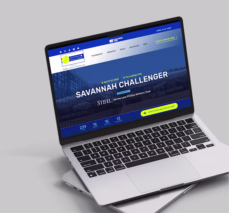 Cover image for Fresh Website for Pro Tennis Tournament