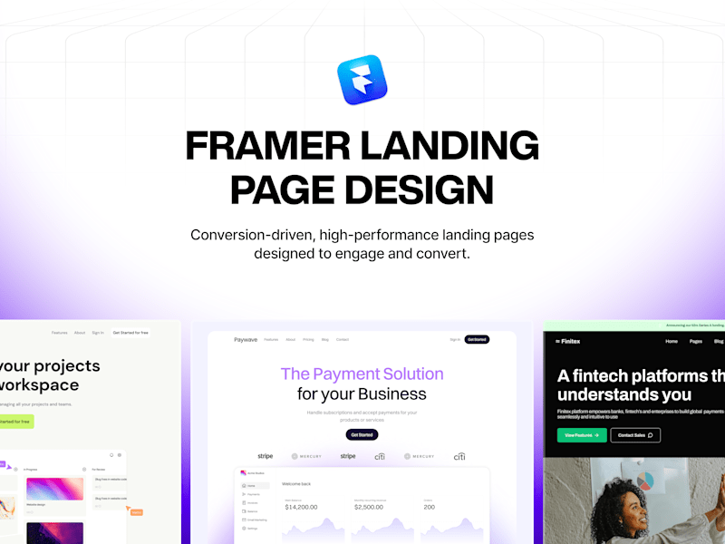 Cover image for Framer Landing Page Design