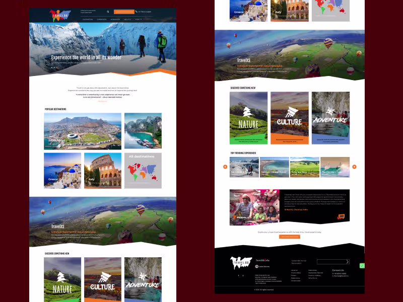 Cover image for TravelXS Website Redesign & Development