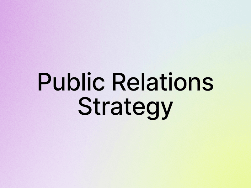 Cover image for Public Relations Strategy