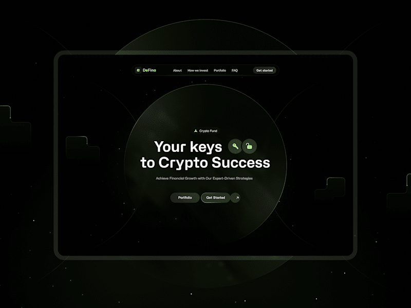 Cover image for DeFina - Crypto Fund landing page