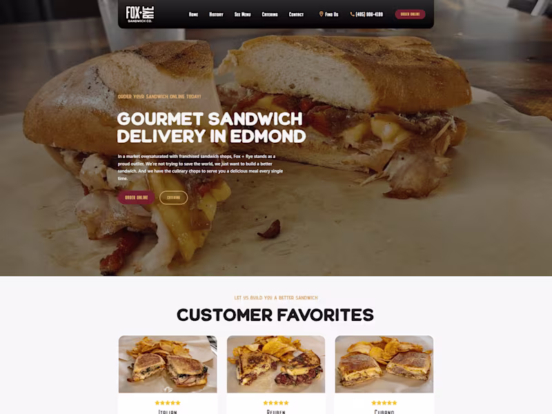Cover image for Fox and Rye Sandwich Company
