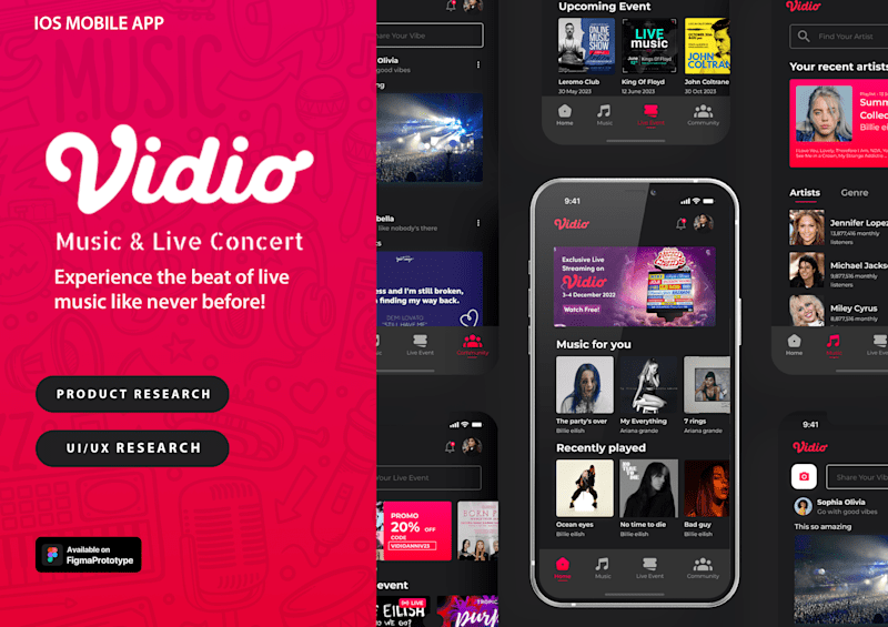 Cover image for UI/UX | Vidio - Music and Live Concert