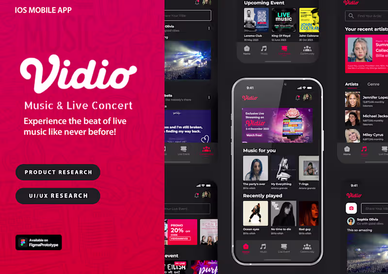 Cover image for UI/UX | Vidio - Music and Live Concert