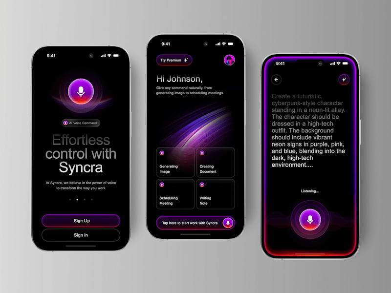 Cover image for Syncra AI Voice Command Mobile App | React Native | AI