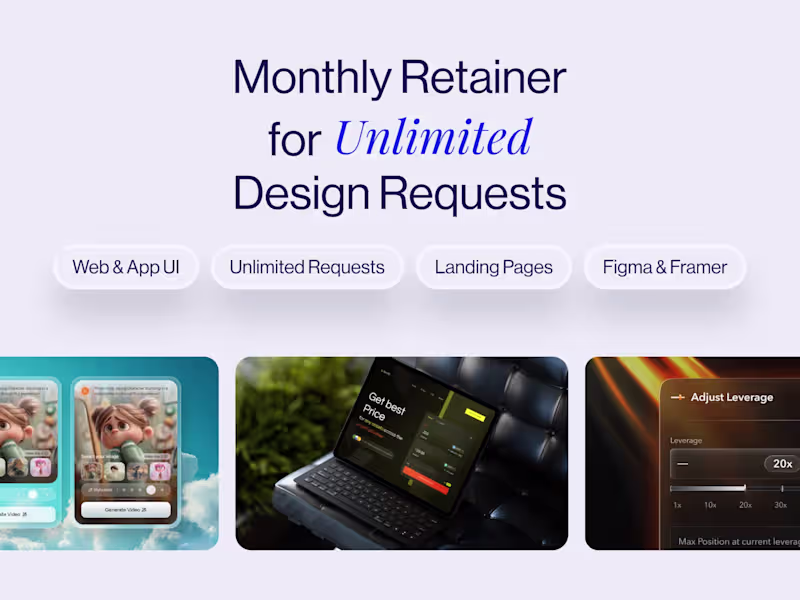 Cover image for Monthly Retainer for Unlimited Design Requests