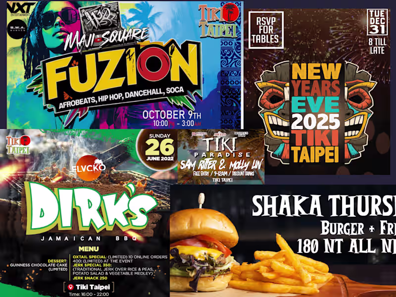 Cover image for Social Media Event Promotions for a vibrant tropical bar