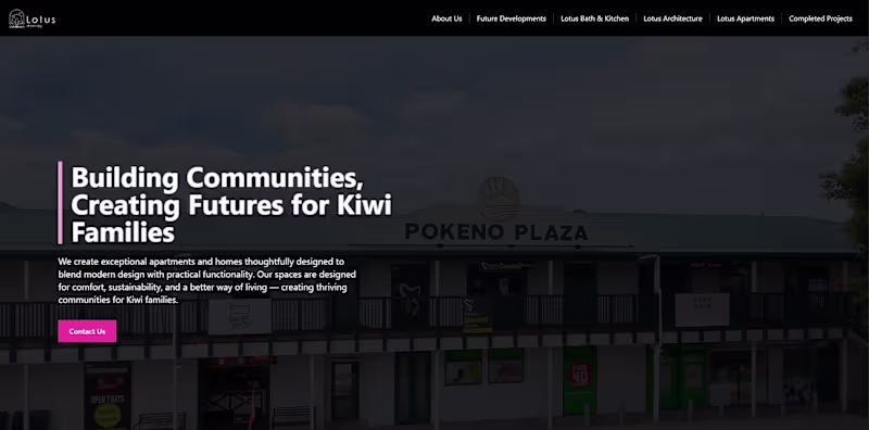 Cover image for Lotus Homes Website