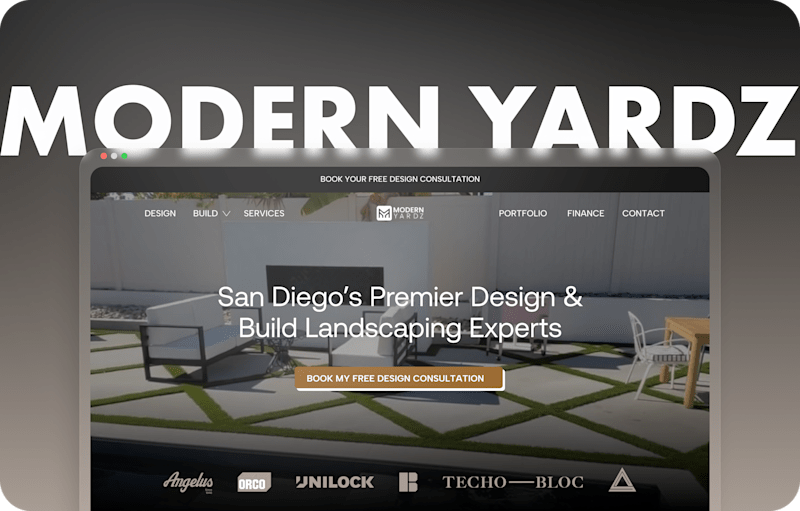 Cover image for Webflow Development for Modern Yardz