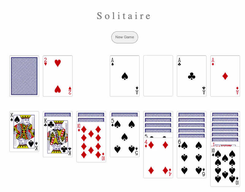 Cover image for Solitaire card game