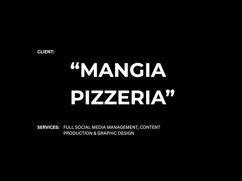 Cover image for Mangia Pizzeria - Full Social Media Management Client