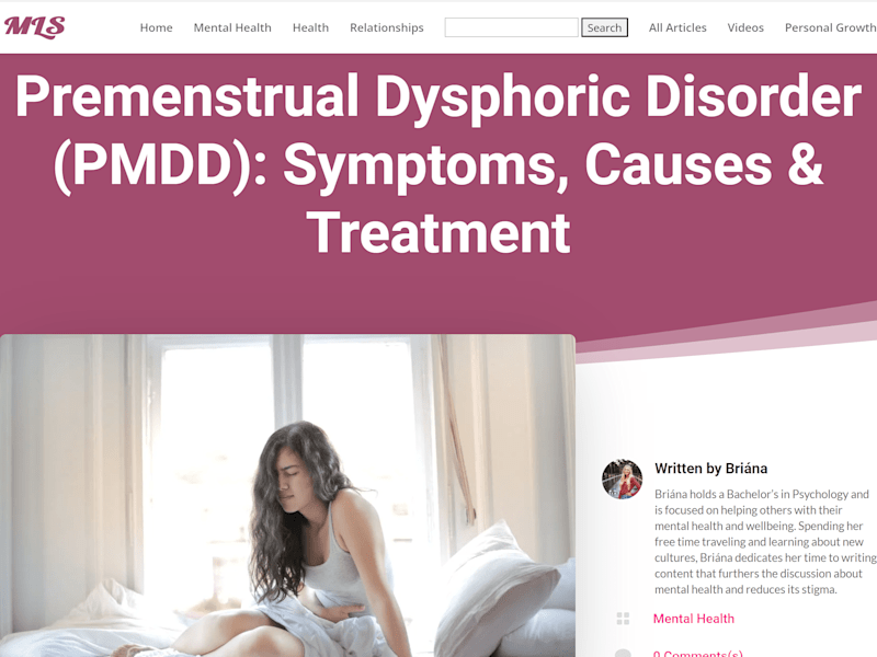 Cover image for Premenstrual Dysphoric Disorder (PMDD): Symptoms, Causes & Trea…