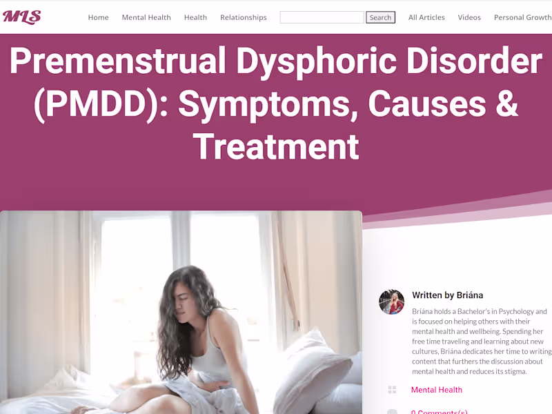 Cover image for Premenstrual Dysphoric Disorder (PMDD): Symptoms, Causes & Trea…