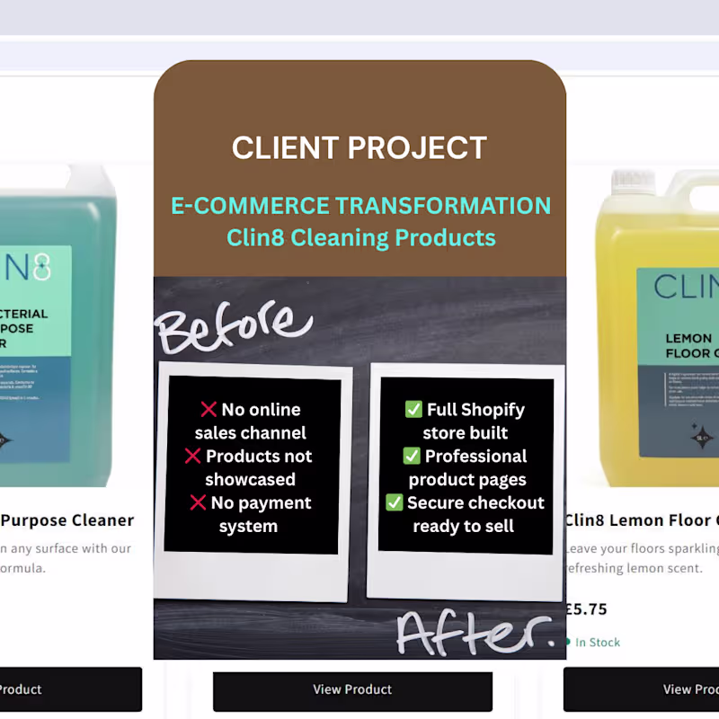 Cover image for Clin8 - Product Uploads, SEO Content & Store Optimization Up...