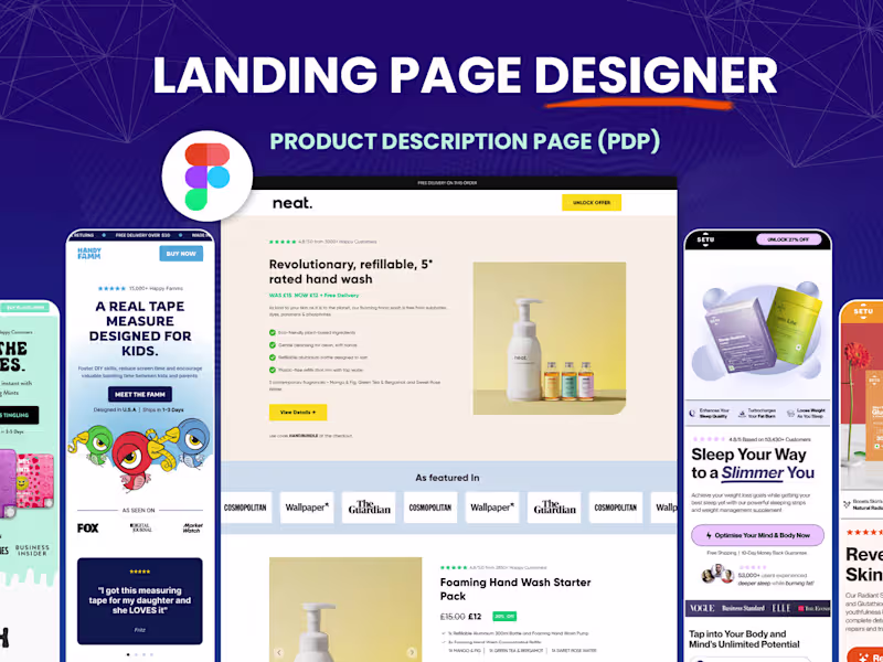 Cover image for I will design shopify PDP landing page on Figma