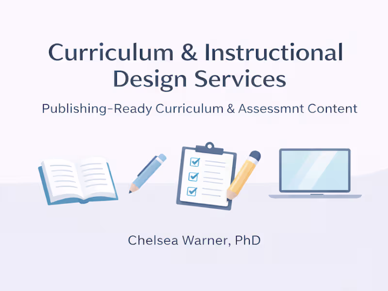 Cover image for K–12 Literacy Curriculum & eLearning Designer