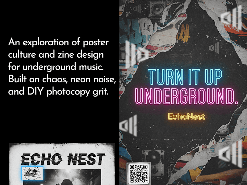 Cover image for Bold Poster & Zine for Indie Underground Music