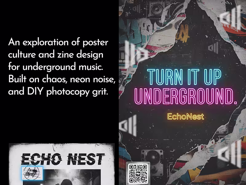 Cover image for Bold Poster & Zine for Indie Underground Music