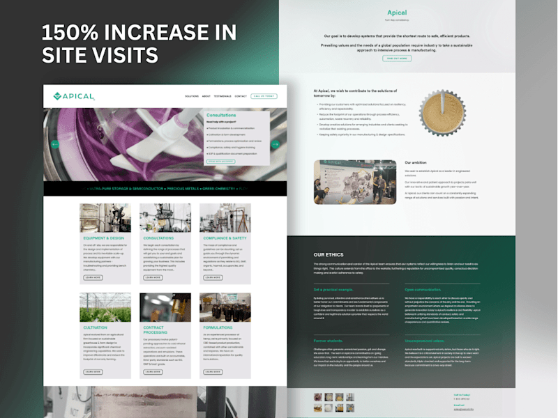 Cover image for Squarespace Website Design & Migration for Apical
