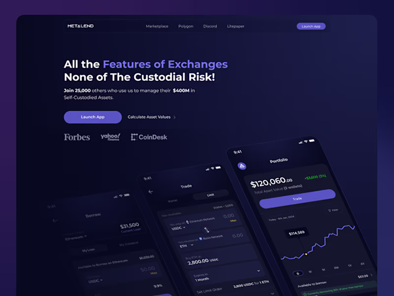 Cover image for Metalend.tech Platform Redesign