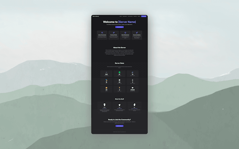 Cover image for Discord Community Website