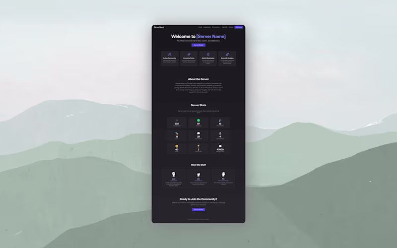 Cover image for Discord Community Website