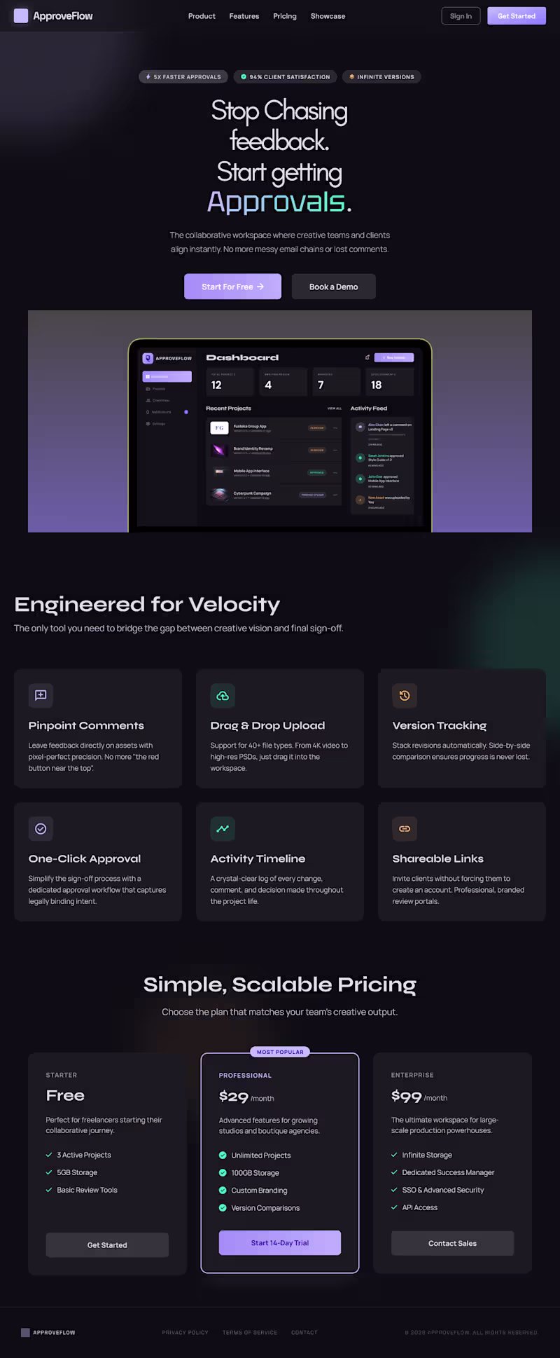 Cover image for Approve Flow - Landing Page SaaS 