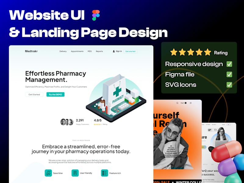 Cover image for I will design a visually stunning landing page UI in figma