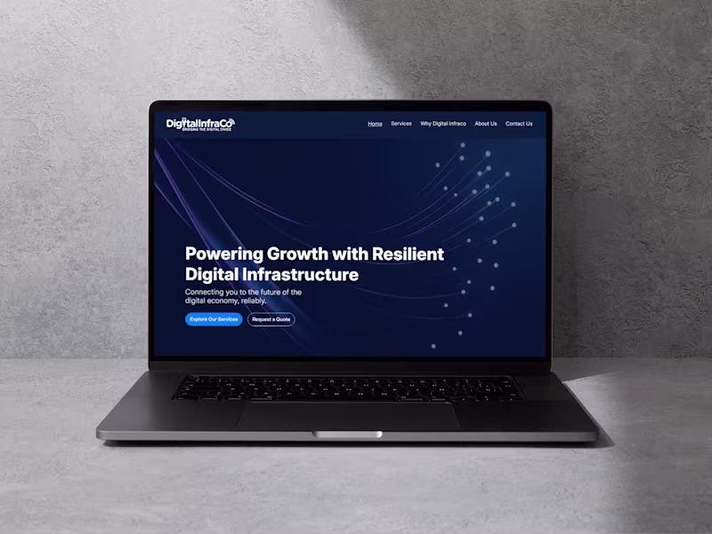 Cover image for Digital Infraco Website Redesign – B2B Telecom & Infrastructure