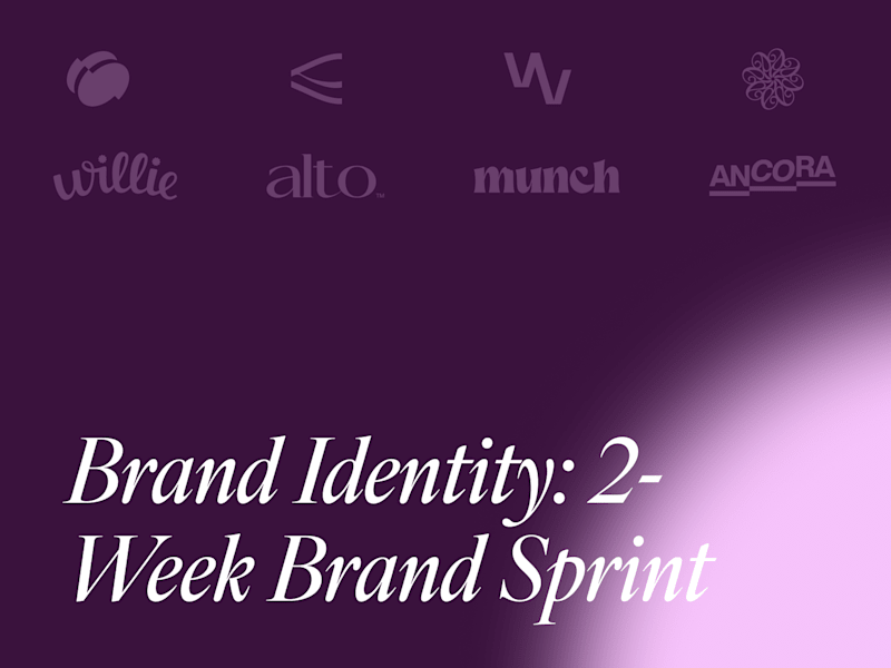 Cover image for Brand Identity: 2-Week Brand Sprint