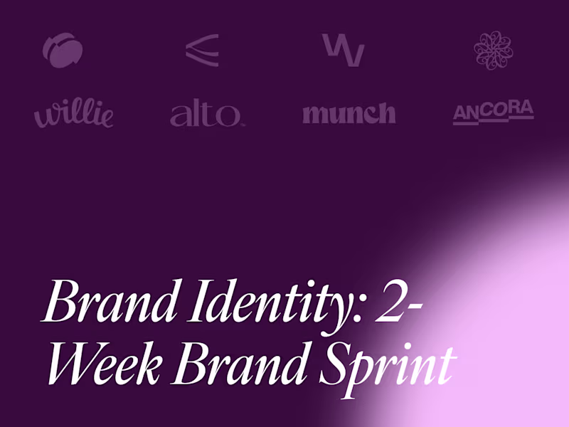 Cover image for Brand Identity: 2-Week Brand Sprint
