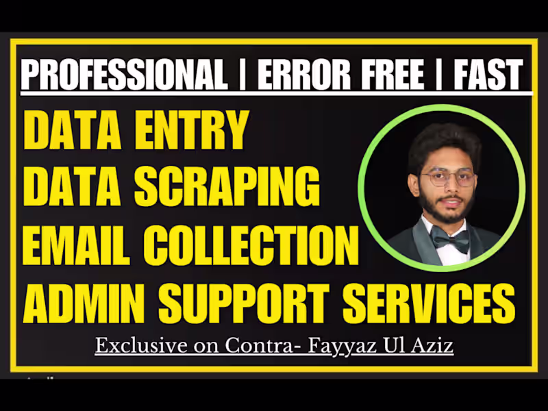 Cover image for Data Entry Specialist, Lead Generation Specialist, Data Scraper