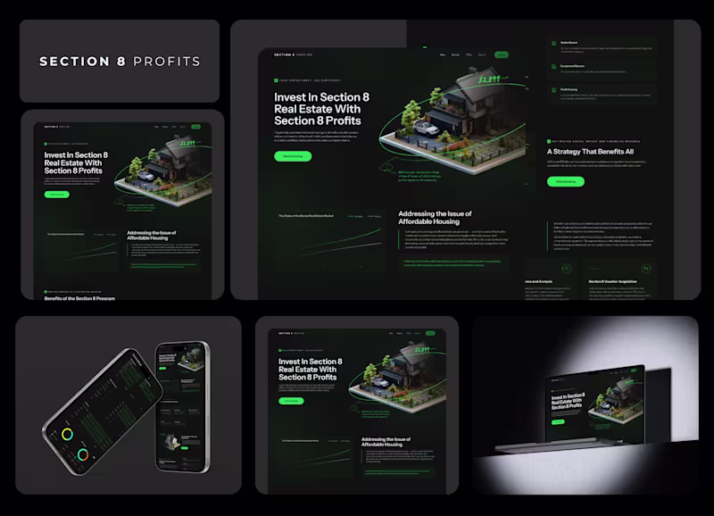 Cover image for Webflow Development for Section 8 Profits