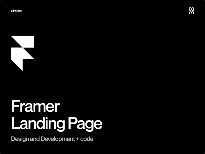 Cover image for Framer Landing Page (One Pager)