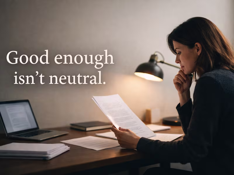 Cover image for When “Good Enough” Starts to Cost More
